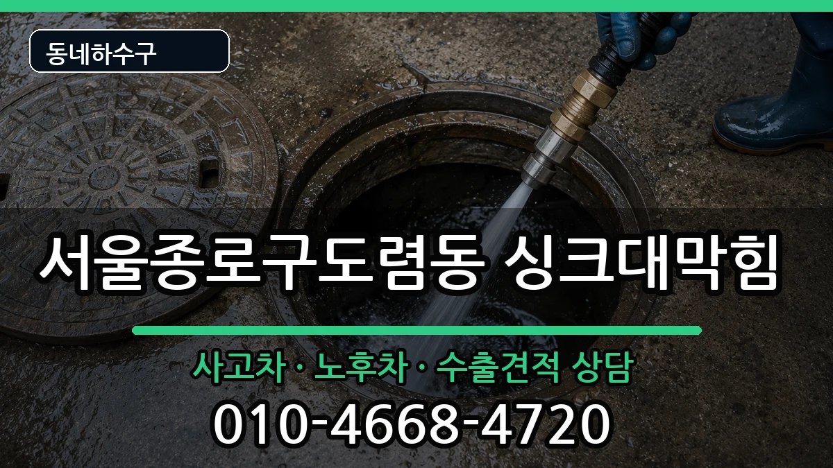 서울종로구도렴동 싱크대막힘 서울종로구도렴동 싱크대막힘 증상 처리 안내 이미지 1