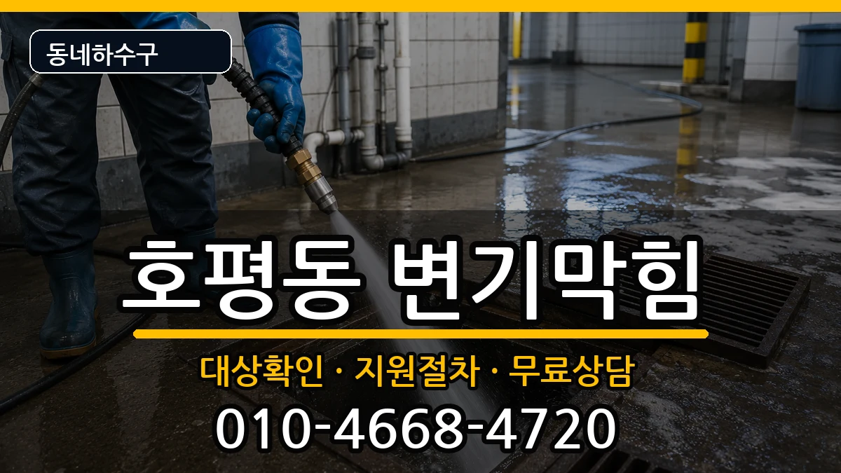 경기남양주시호평동 변기막힘 증상 처리 안내 이미지 1