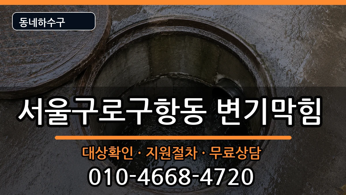 서울구로구항동 변기막힘 증상 처리 안내 이미지 2