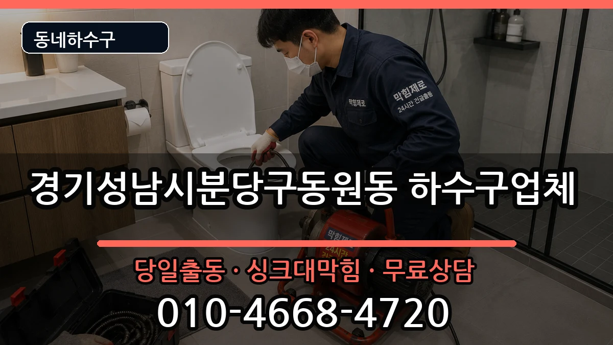 경기성남시분당구동원동 하수구막힘 경기성남시분당구동원동 하수구막힘 증상 처리 안내 이미지 1