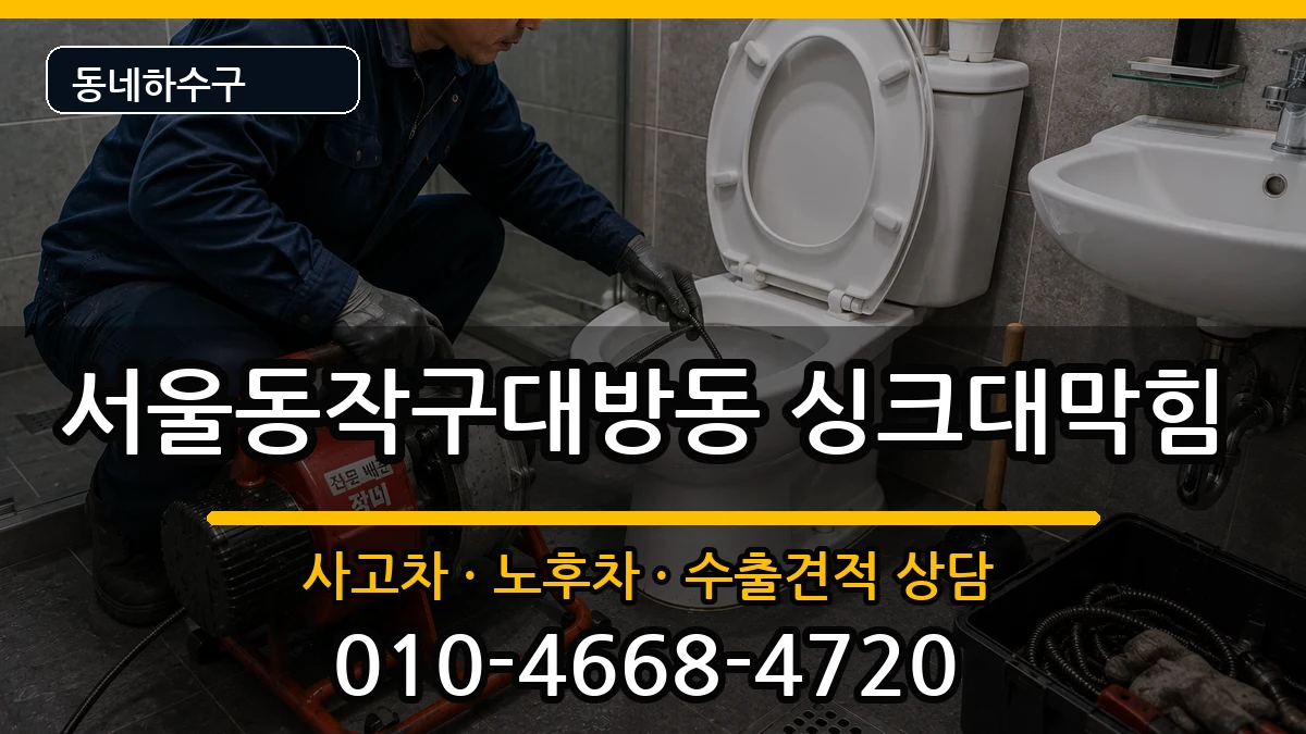 서울동작구대방동 싱크대막힘 서울동작구대방동 싱크대막힘 증상 처리 안내 이미지 1