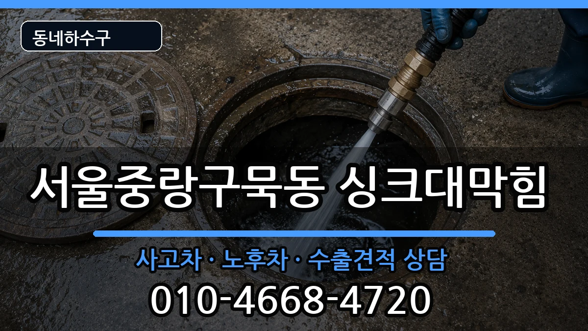 서울중랑구묵동 싱크대막힘 서울중랑구묵동 싱크대막힘 증상 처리 안내 이미지 1