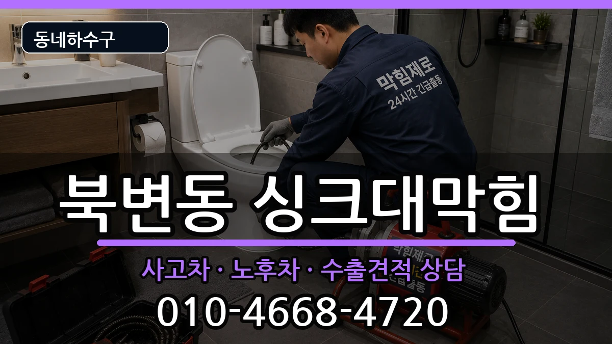 경기김포시북변동  싱크대막힘 절차형
