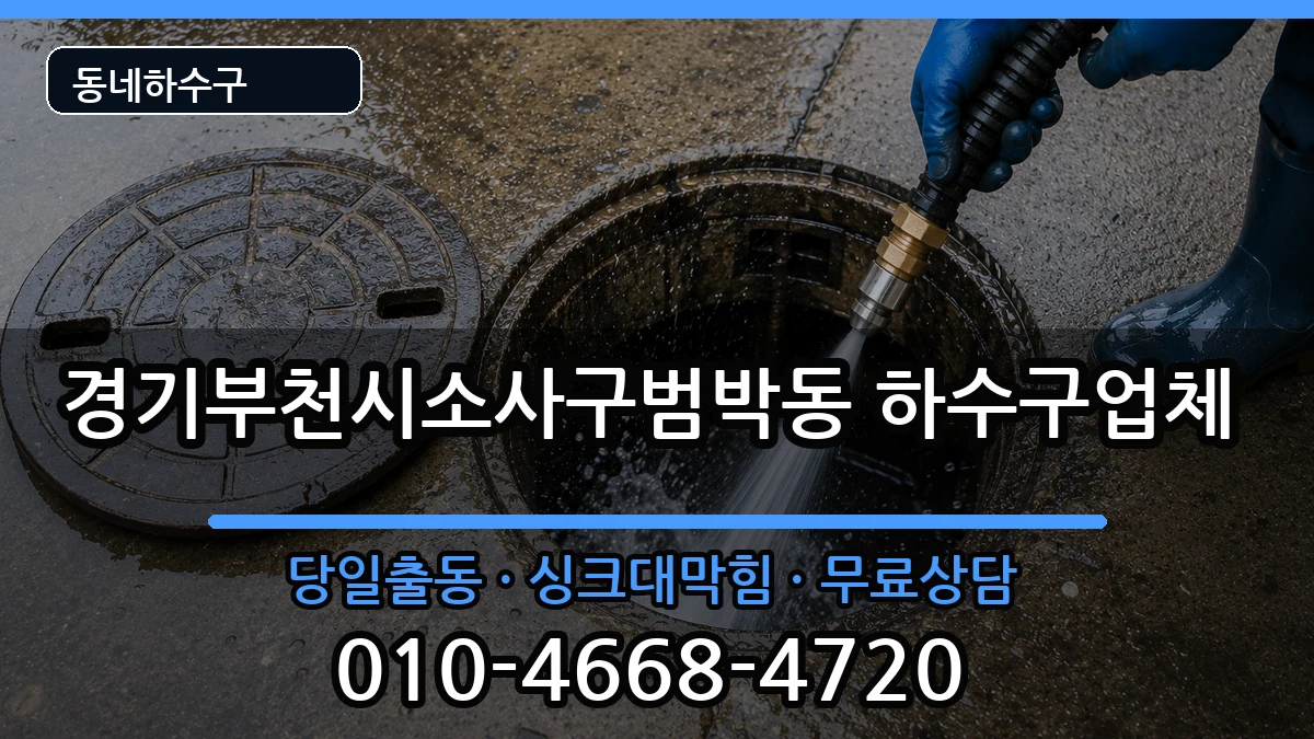 경기부천시소사구범박동 하수구막힘 증상 처리 안내 이미지 3