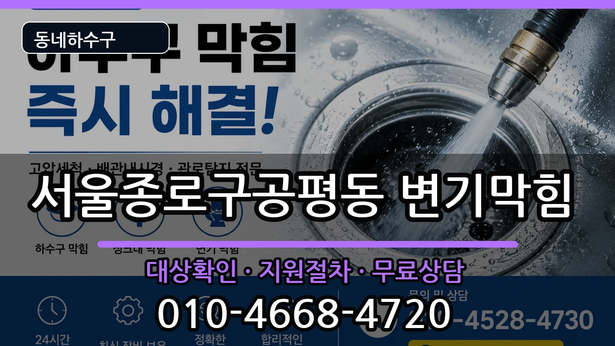 서울종로구공평동 변기막힘 서울종로구공평동 변기막힘 증상 처리 안내 이미지 3