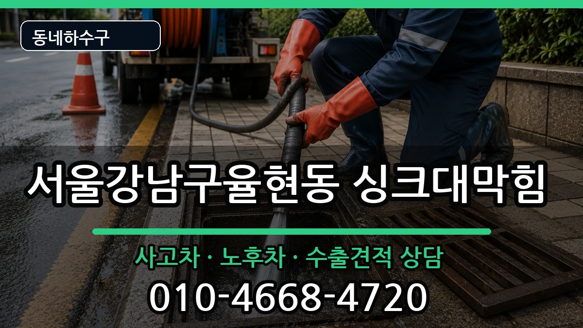 서울강남구율현동  싱크대막힘 질문형