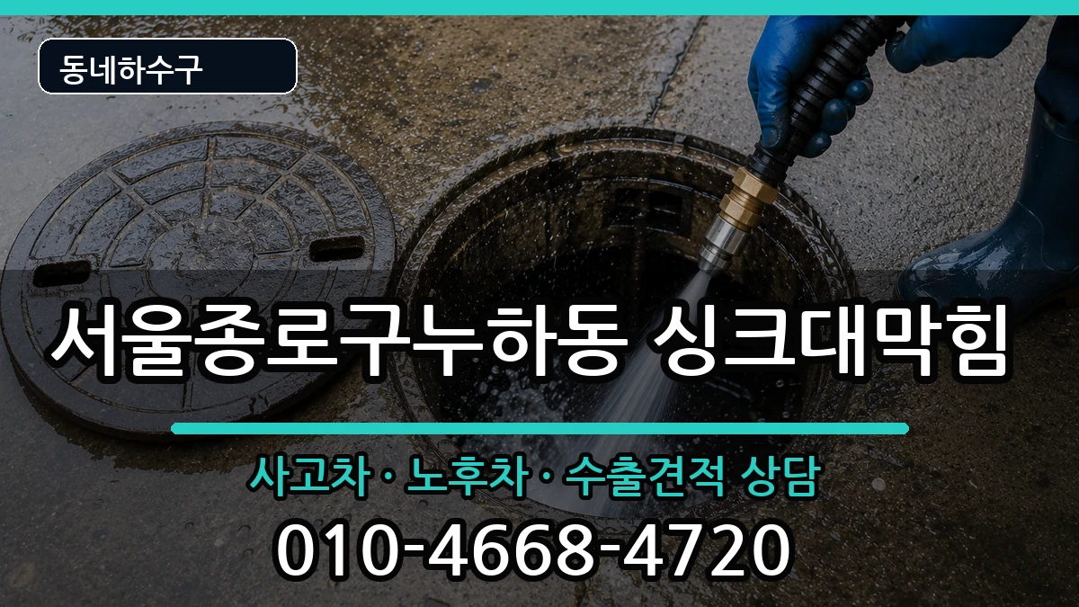 서울종로구누하동 싱크대막힘 증상 처리 안내 이미지 2