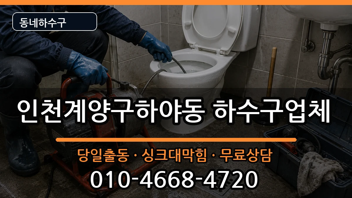 인천계양구하야동  하수구막힘 비교형