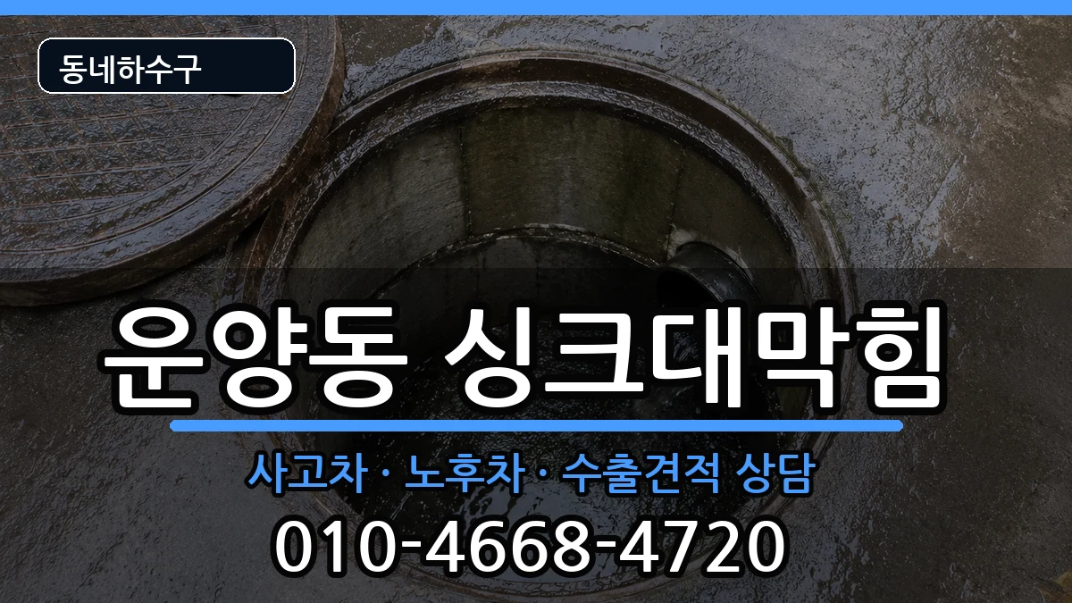 경기김포시운양동 싱크대막힘 증상 처리 안내 이미지 1