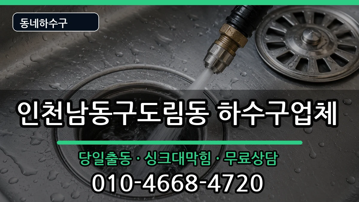인천남동구도림동 하수구막힘 증상 처리 안내 이미지 3
