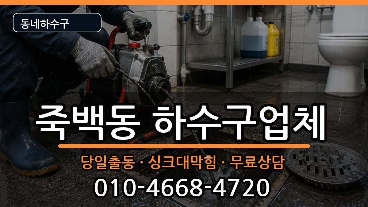 경기평택시죽백동 하수구막힘 경기평택시죽백동 하수구막힘 증상 처리 안내 이미지 2