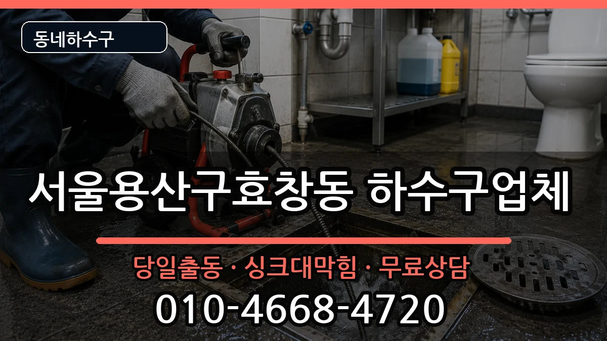 서울용산구효창동  하수구막힘 정보형