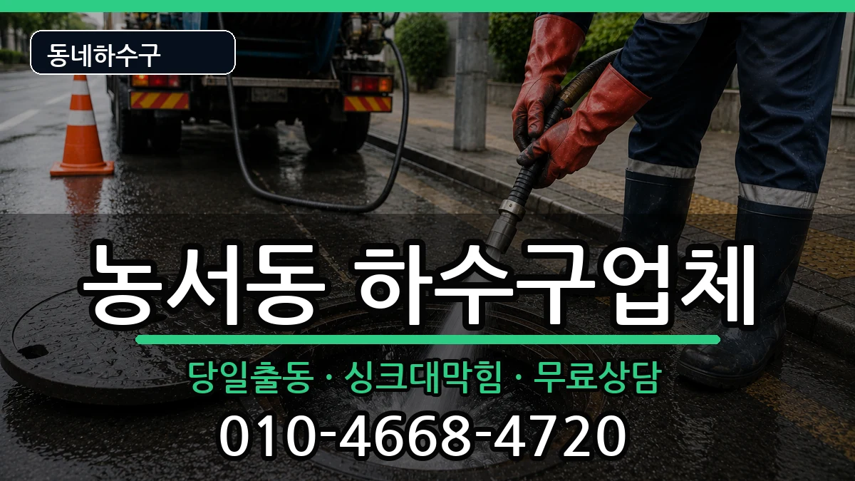 경기용인시기흥구농서동 하수구막힘 증상 처리 안내 이미지 1