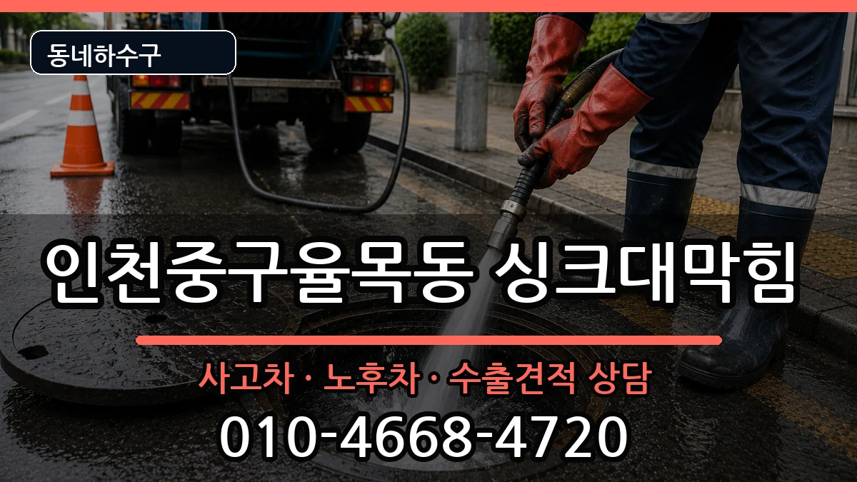 인천중구율목동 싱크대막힘 증상 처리 안내 이미지 3