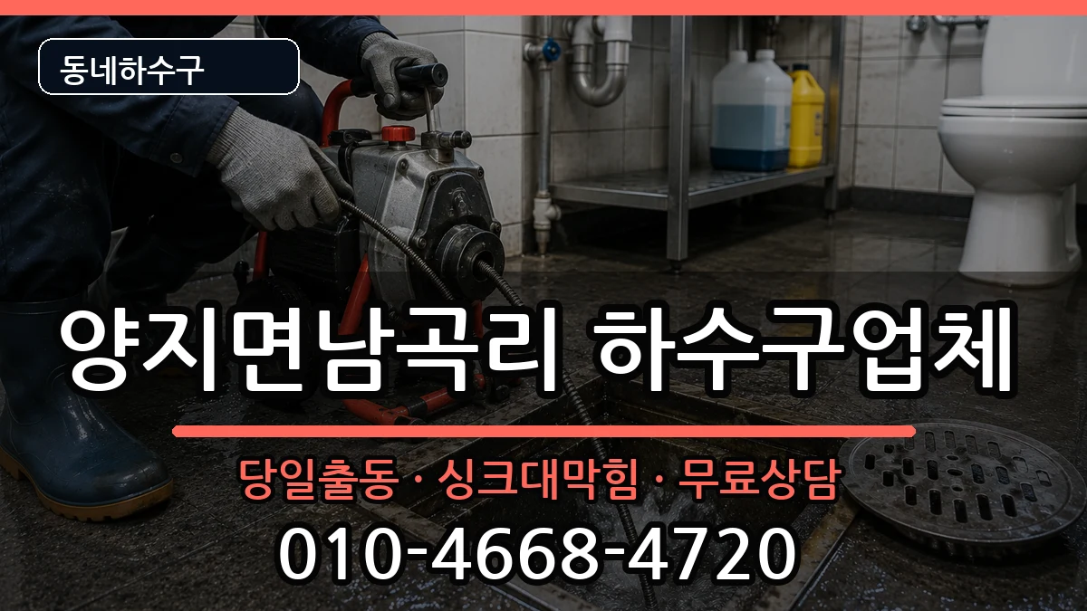 경기용인시처인구양지면남곡리  하수구막힘 정보형