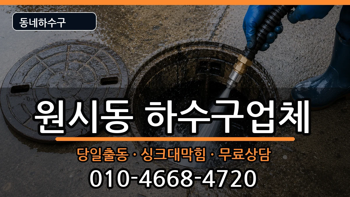 경기안산시단원구원시동 하수구막힘 증상 처리 안내 이미지 3