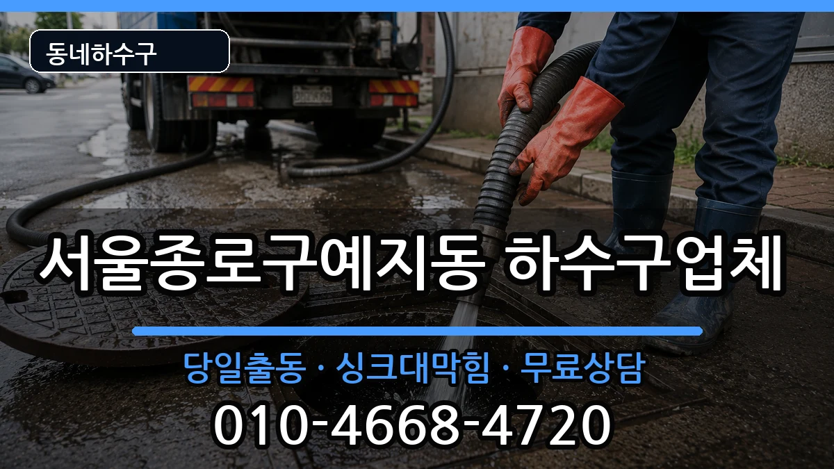서울종로구예지동 하수구막힘 서울종로구예지동 하수구막힘 증상 처리 안내 이미지 1