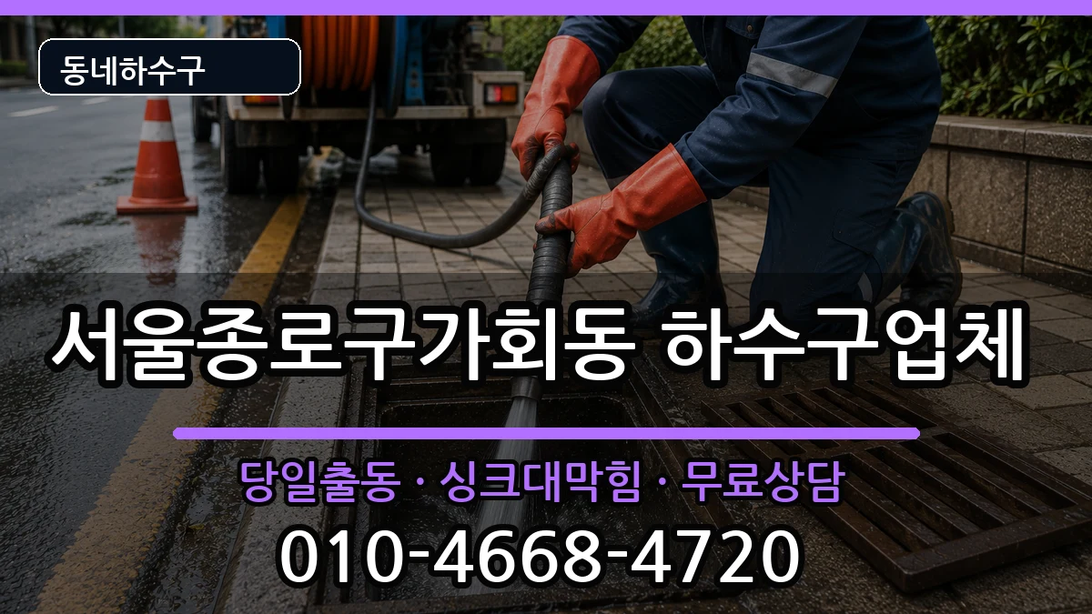 서울종로구가회동  하수구막힘 질문형