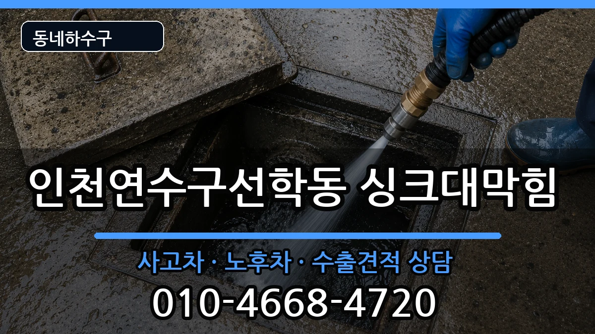 인천연수구선학동 싱크대막힘 증상 처리 안내 이미지 2