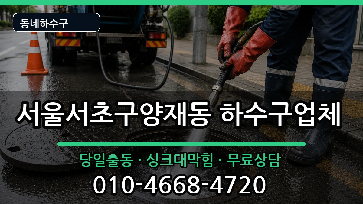 서울서초구양재동 하수구막힘 서울서초구양재동 하수구막힘 증상 처리 안내 이미지 3