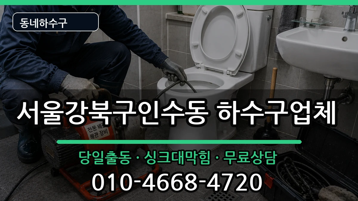 서울강북구인수동 하수구막힘 서울강북구인수동 하수구막힘 증상 처리 안내 이미지 1