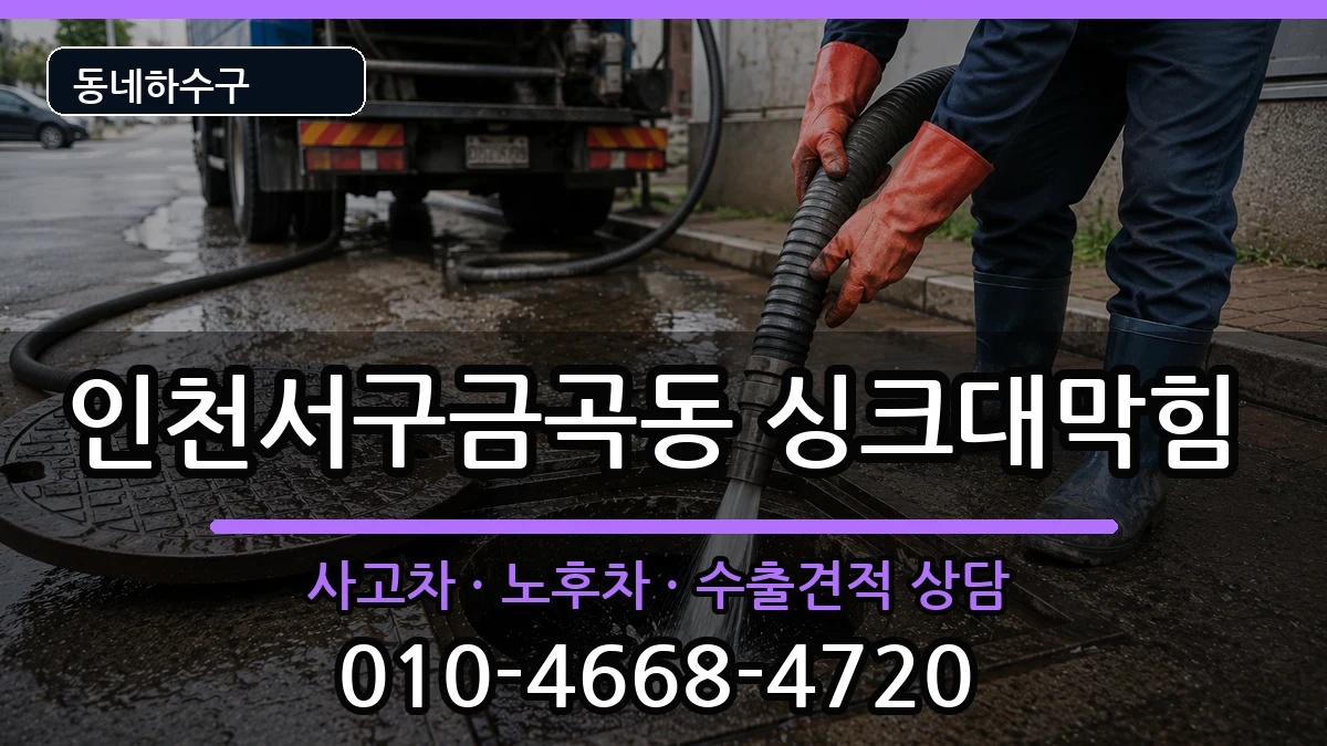 인천서구금곡동 싱크대막힘 증상 처리 안내 이미지 2