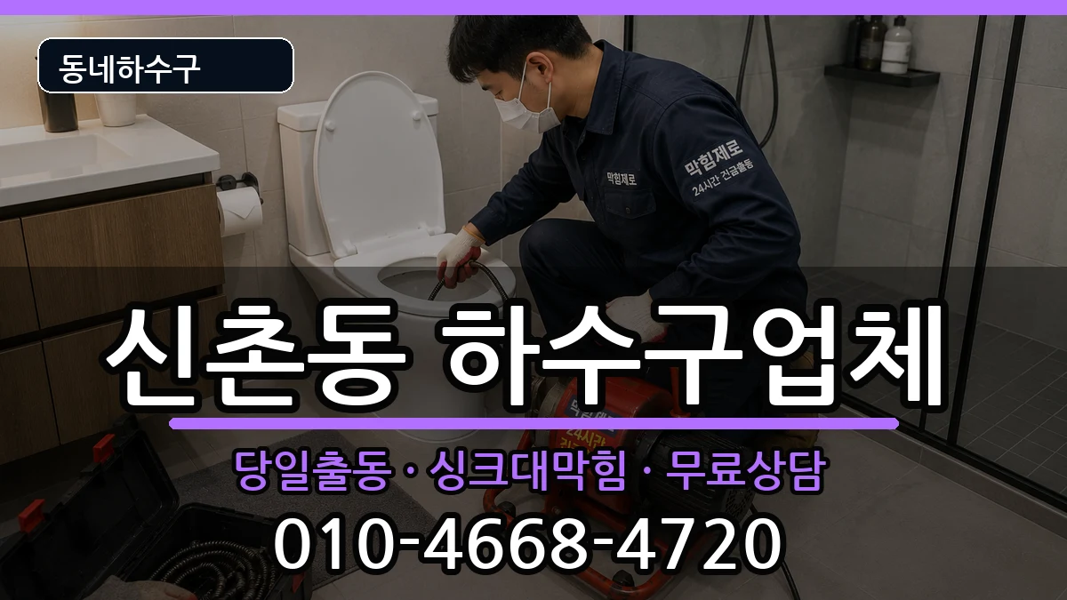경기안양시동안구신촌동  하수구막힘 사례형