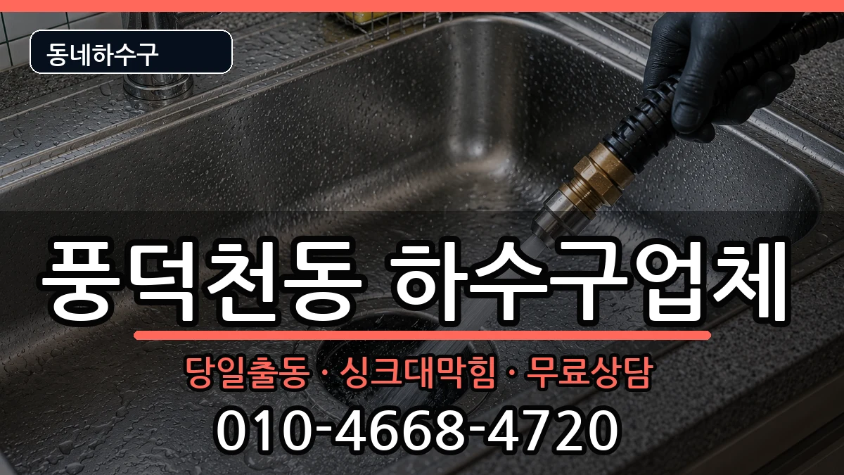 경기용인시수지구풍덕천동 하수구막힘 증상 처리 안내 이미지 2