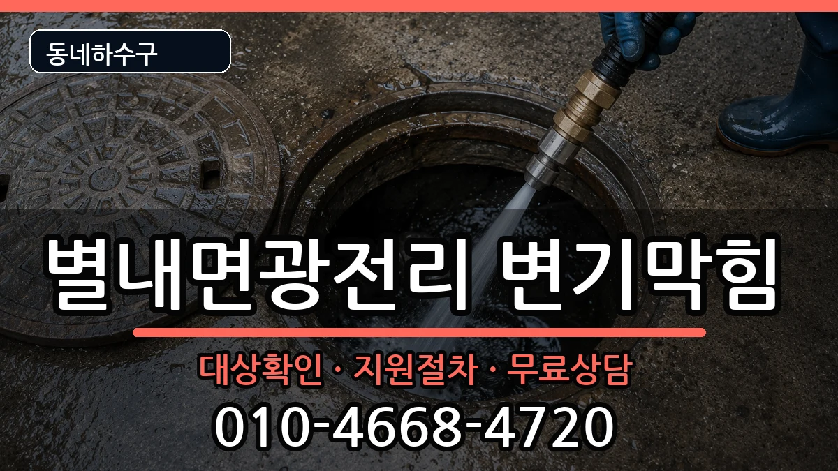 경기남양주시별내면광전리 변기막힘 증상 처리 안내 이미지 2