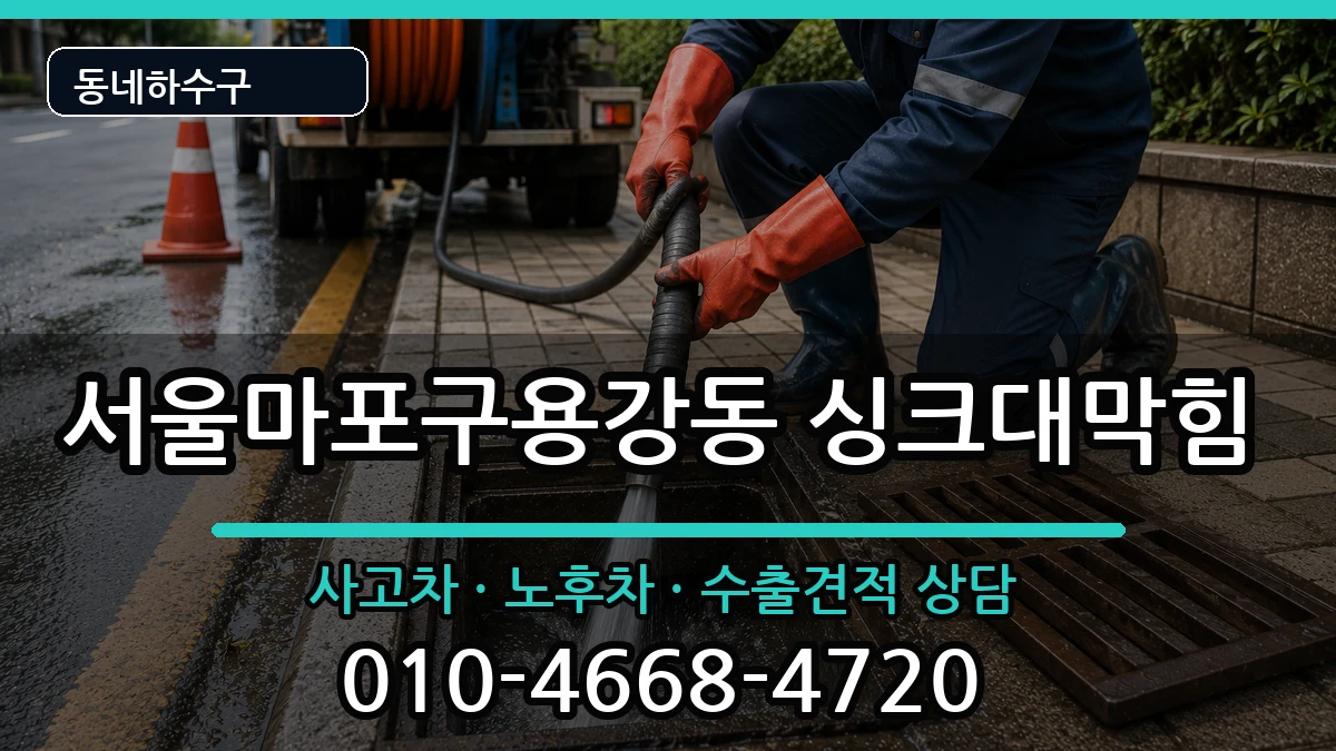 서울마포구용강동 싱크대막힘 증상 처리 안내 이미지 3