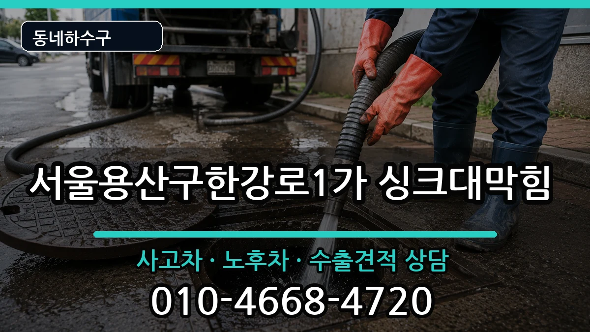 서울용산구한강로1가  싱크대막힘 정보형