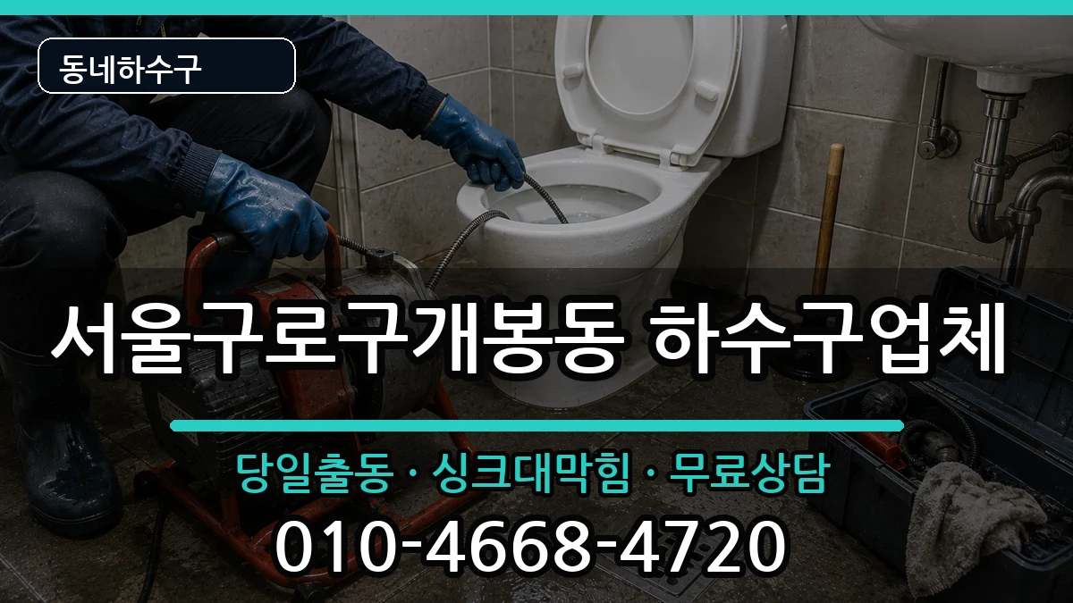 서울구로구개봉동  하수구막힘 비교형