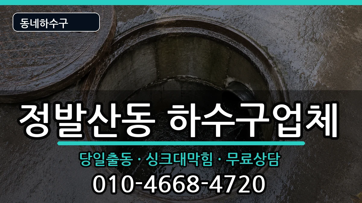 경기고양시일산동구정발산동 하수구막힘 경기고양시일산동구정발산동 하수구막힘 증상 처리 안내 이미지 3