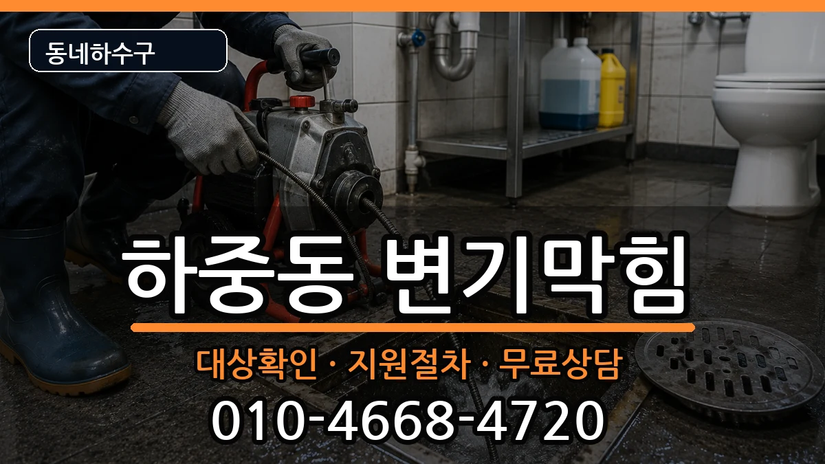 경기시흥시하중동 변기막힘 증상 처리 안내 이미지 1