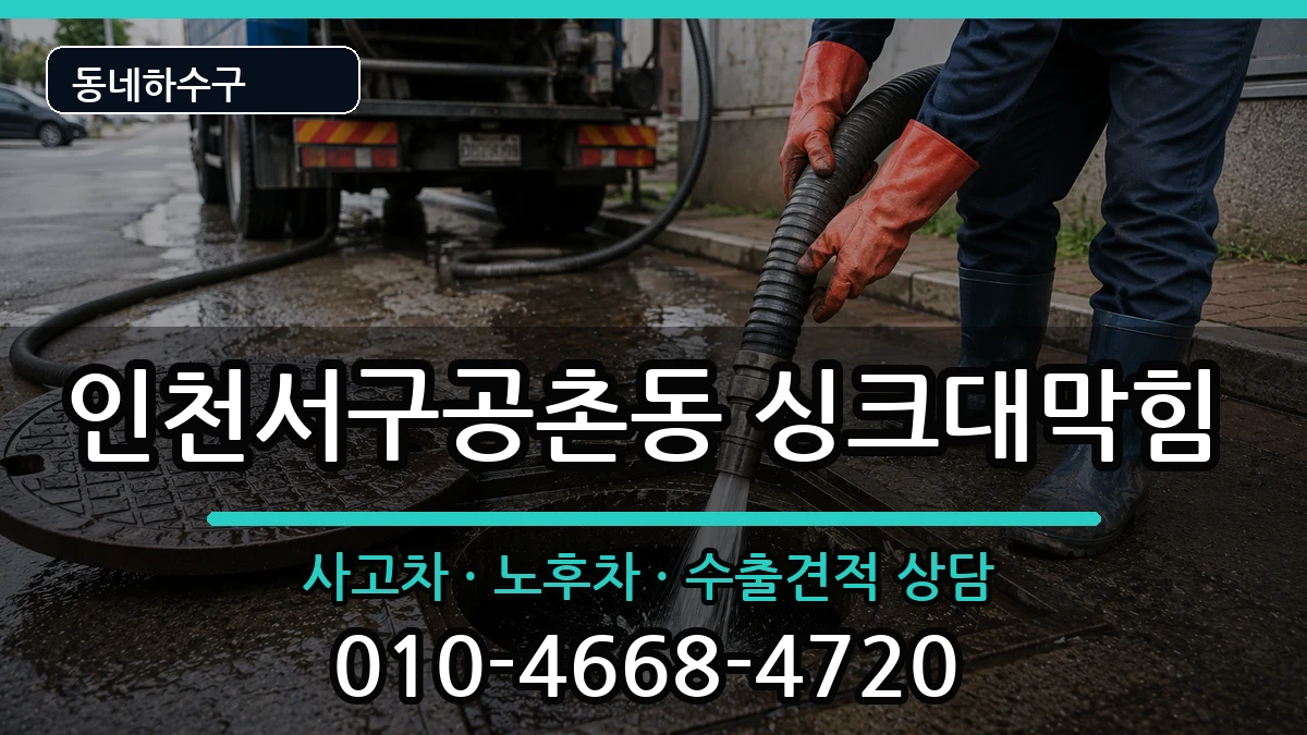 인천서구공촌동  싱크대막힘 정보형