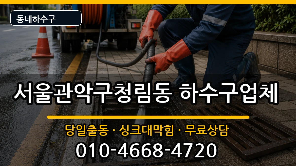 서울관악구청림동 하수구막힘 증상 처리 안내 이미지 2