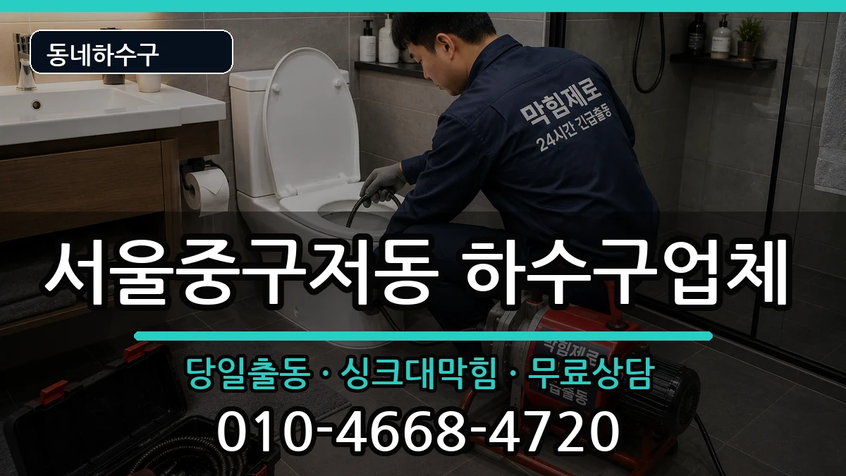서울중구저동 하수구막힘 서울중구저동 하수구막힘 증상 처리 안내 이미지 1
