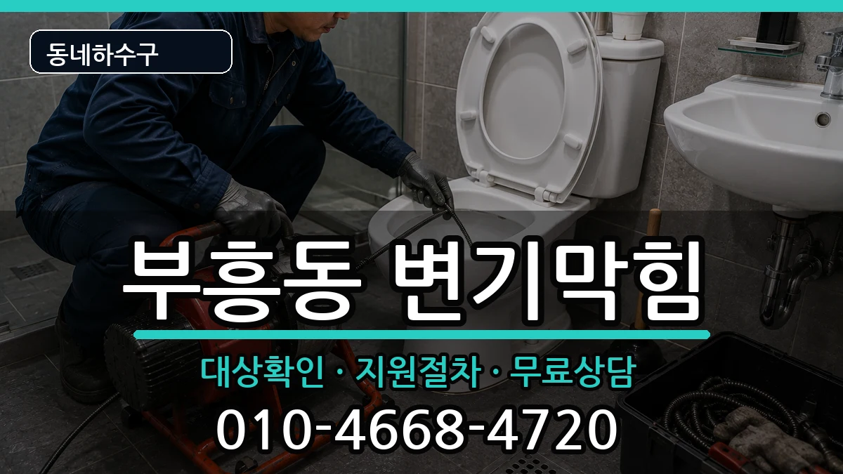 경기안양시동안구부흥동  변기막힘 사례형