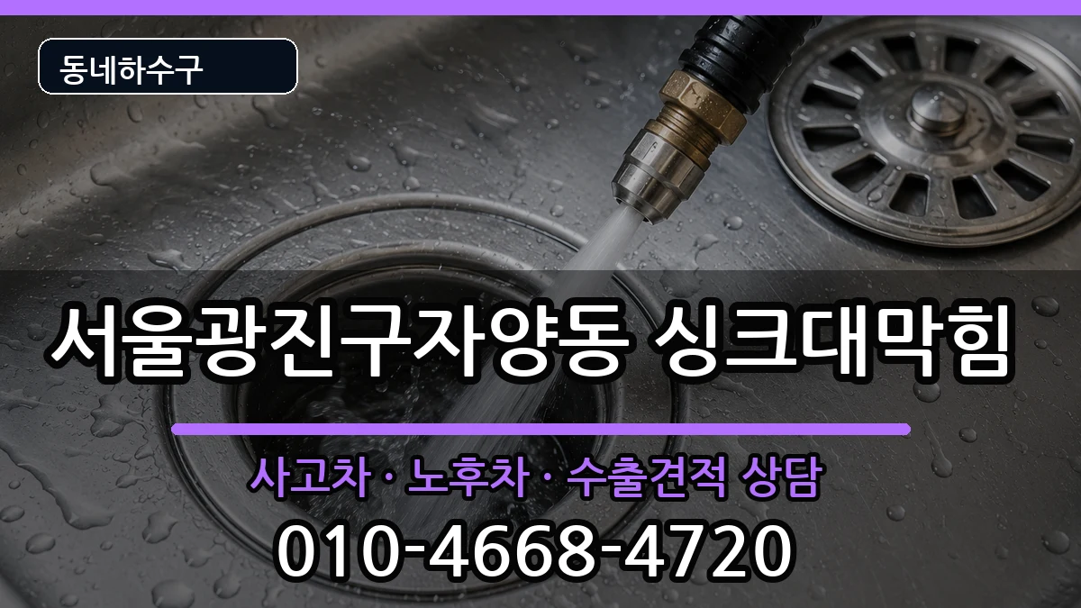 서울광진구자양동 싱크대막힘 증상 처리 안내 이미지 2