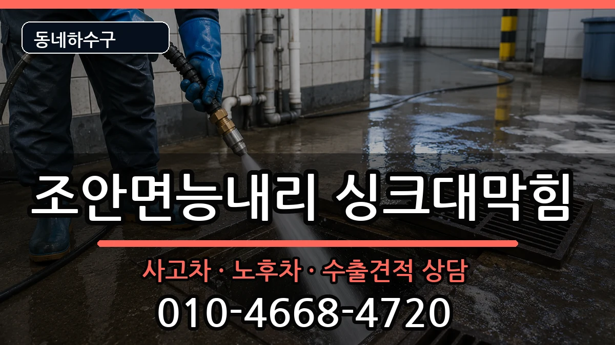 경기남양주시조안면능내리  싱크대막힘 지역형