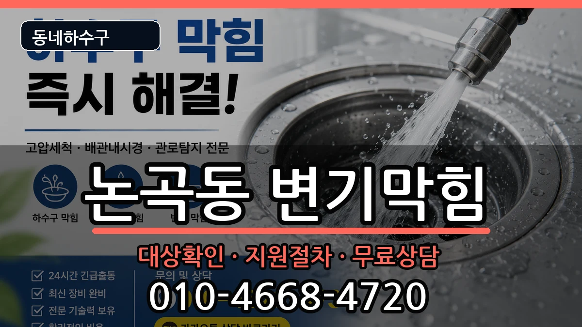 경기시흥시논곡동  변기막힘 지역형