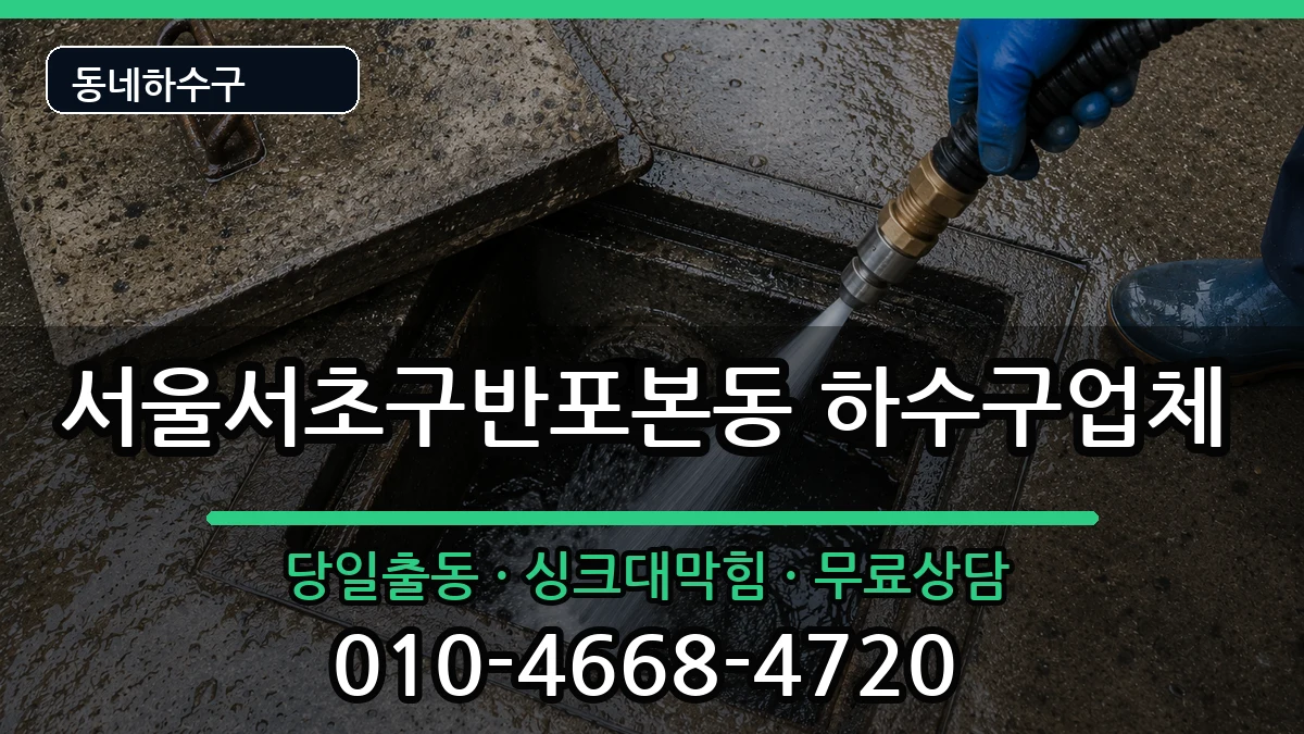 서울서초구반포본동 하수구막힘 증상 처리 안내 이미지 1