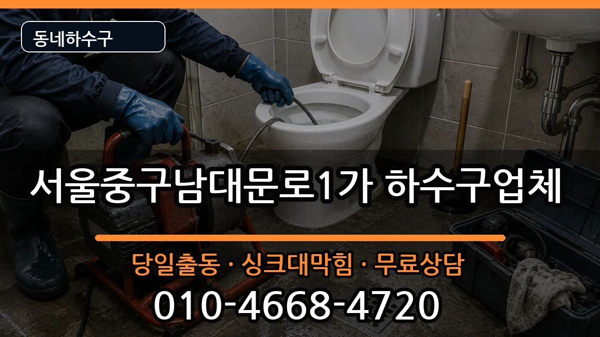서울중구남대문로1가 하수구막힘 증상 처리 안내 이미지 2
