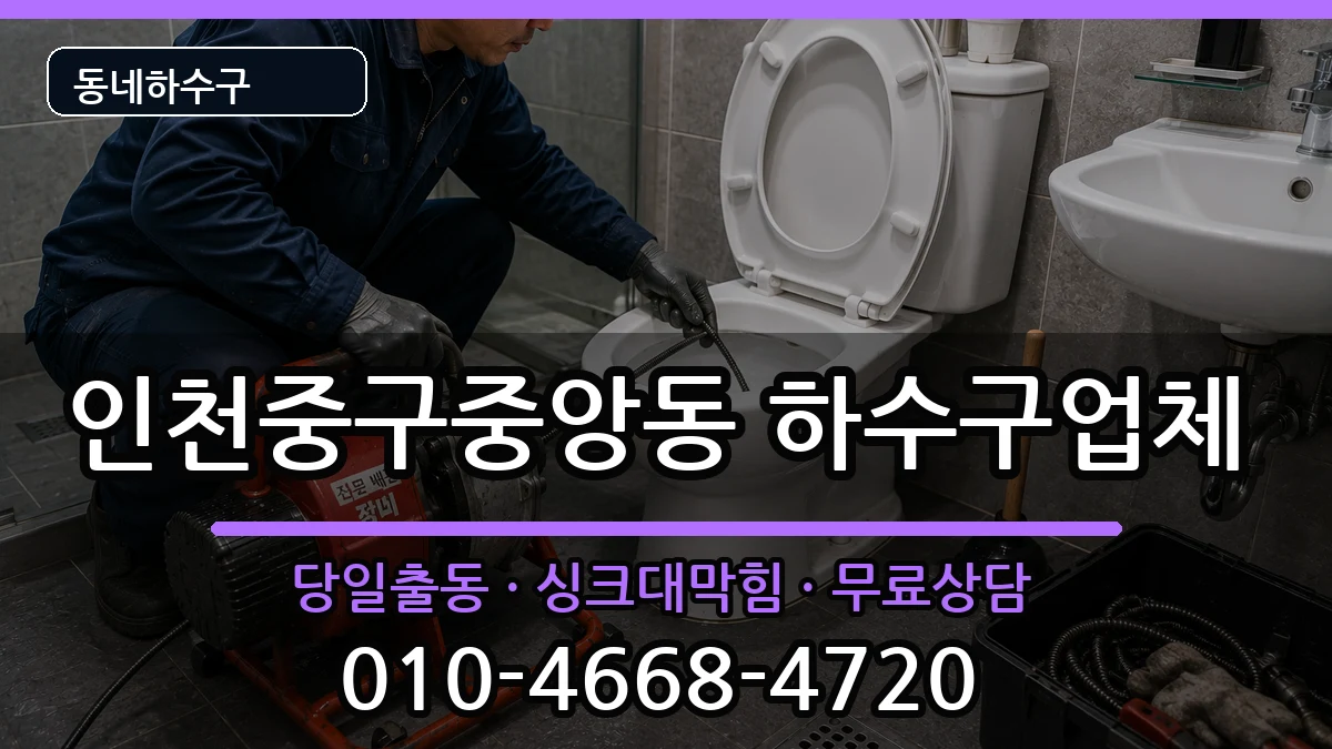 인천중구중앙동 하수구막힘 인천중구중앙동 하수구막힘 증상 처리 안내 이미지 3