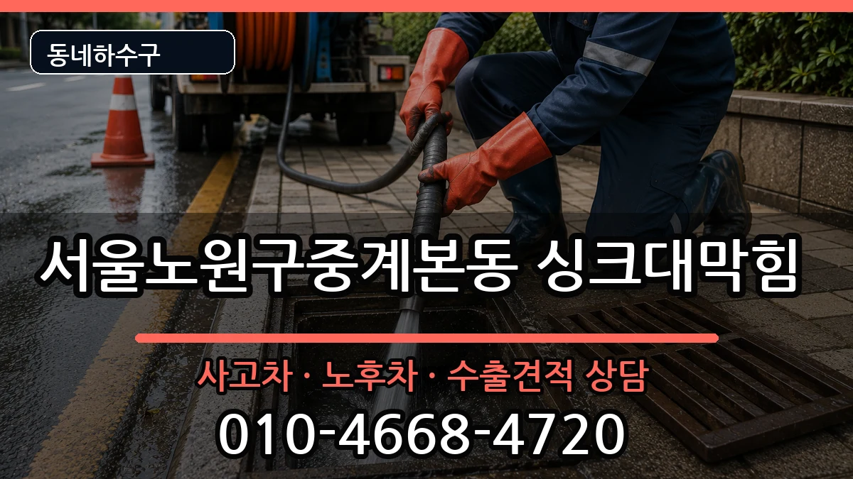서울노원구중계본동 싱크대막힘 증상 처리 안내 이미지 1