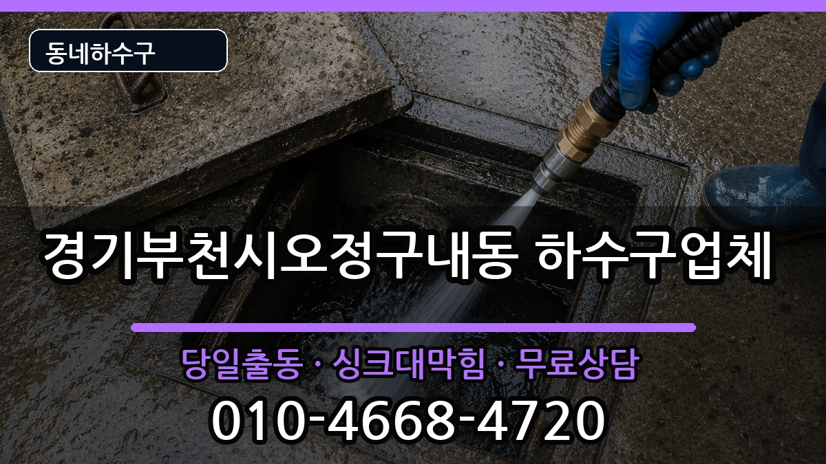경기부천시오정구내동 하수구막힘 경기부천시오정구내동 하수구막힘 증상 처리 안내 이미지 3