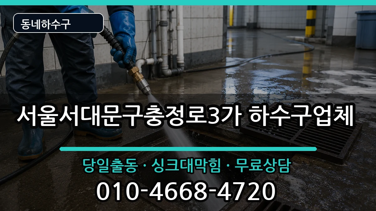 서울서대문구충정로3가  하수구막힘 지역형