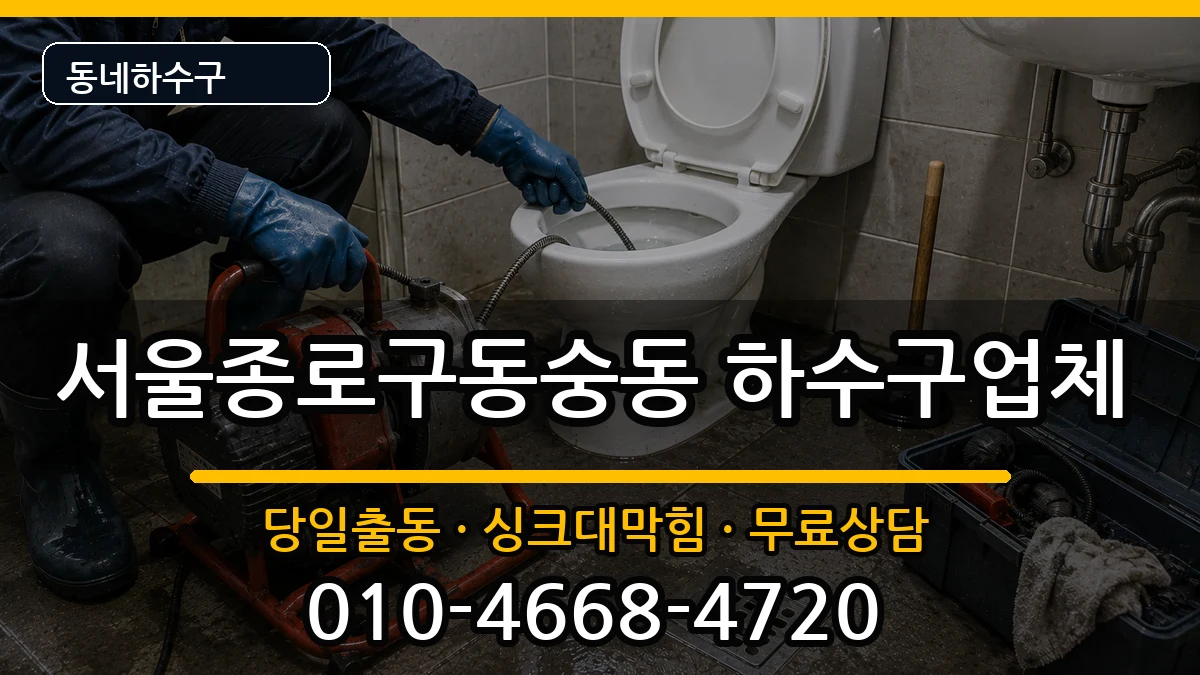 서울종로구동숭동 하수구막힘 서울종로구동숭동 하수구막힘 증상 처리 안내 이미지 1