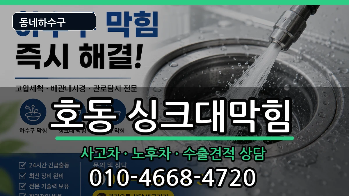 경기용인시처인구호동 싱크대막힘 증상 처리 안내 이미지 1