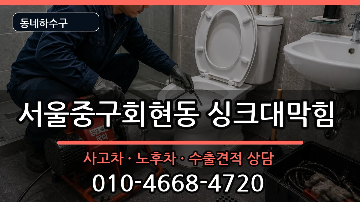 서울중구회현동  싱크대막힘 사례형